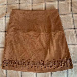 Faux Suede Skirt